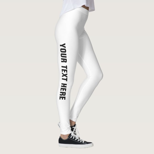 Leggings Modèles Ajoutez Votre Nom Texte Logo Mode (Droite)