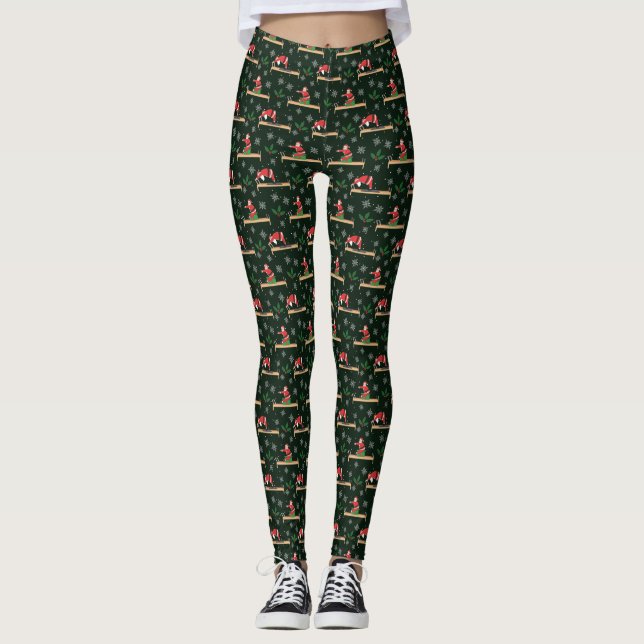 Leggings Modèles de Noël sans couture Pilates Reformer Sant (Devant)