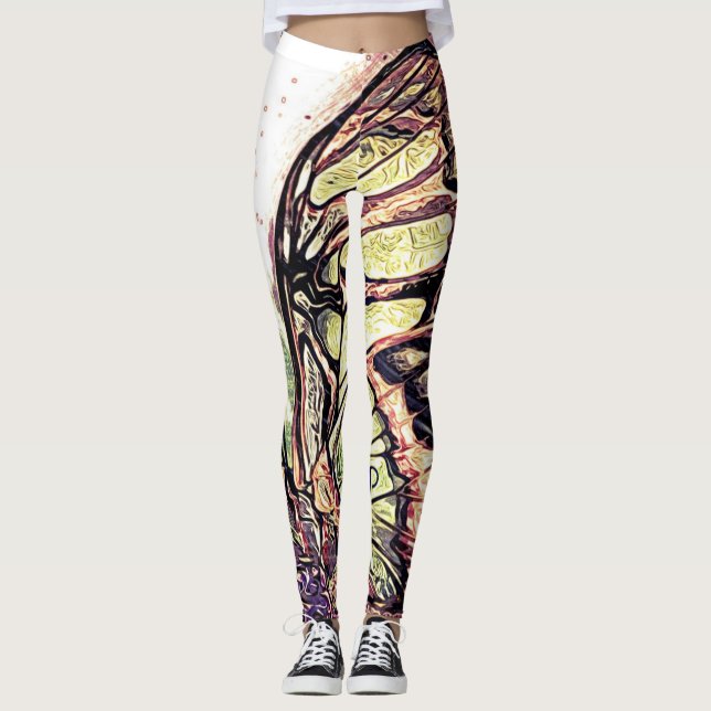 Leggings Modèles d'insectes : Belles papillons 09-03 (Devant)