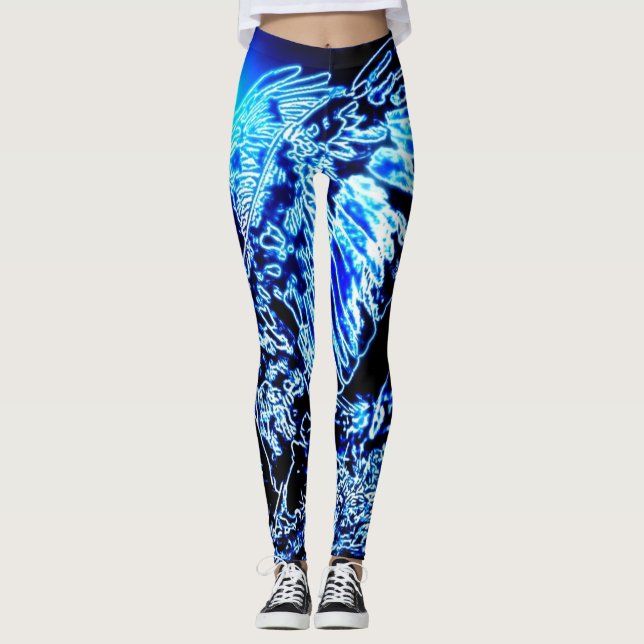 Leggings Modèles d'oiseaux : Aigle amaigri 01-01 (Devant)