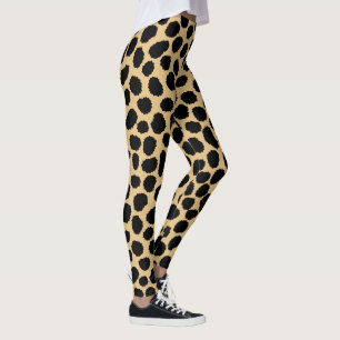 Leggings Modern Chic Wildlife Cheetah Poster de animal Moti