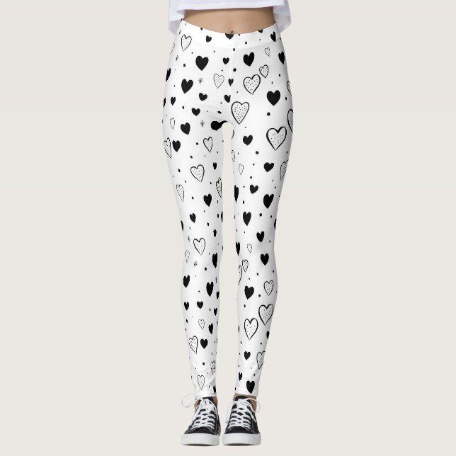Leggings Modern Hearts Pattern (Devant)