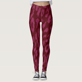 Leggings Modern hot pink dark red