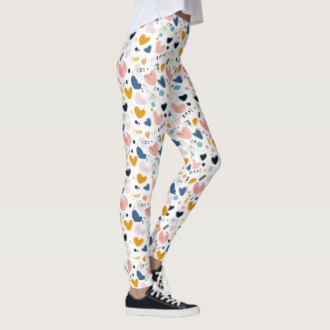 Leggings Modern Love & Hearts : Saint-Valentin (Droite)
