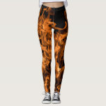 Leggings Moderne à la mode abstrait sur des flammes du feu<br><div class="desc">Le sembler abstrait de flammes du feu de ModernOn grand en tant que lui flambe la danse au-dessus de ces guêtres</div>