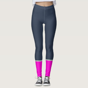 Leggings MODERNE abstrait dessin-rose-profond -bleu-bleu