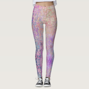 Leggings Moderne Abstrait Grunge Pastels