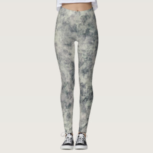 Leggings Moderne Abstrait Texturé Gris Lavande Sauge Vert