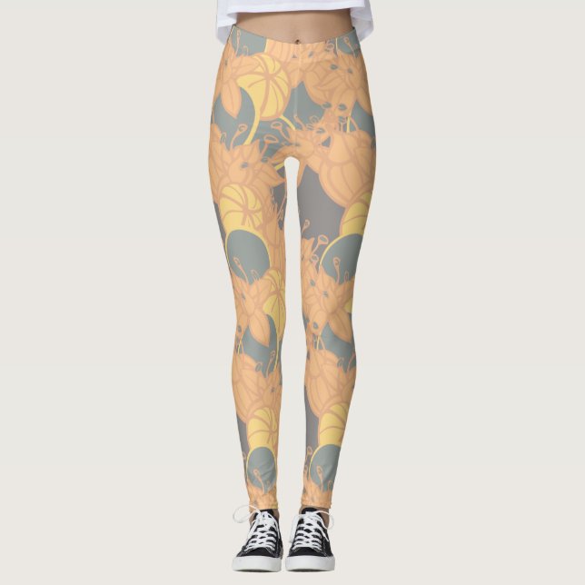 Leggings Moderne Bud & Flower Bold Motif Athloisir (Devant)