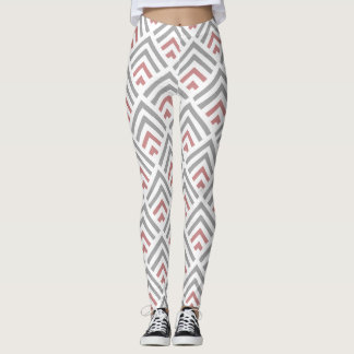 Leggings Moderne contemporain géométrique bleu poussiéreux 