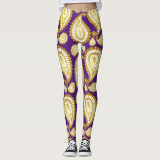 Leggings Moderne Cute tendance élégant Noël doré violet