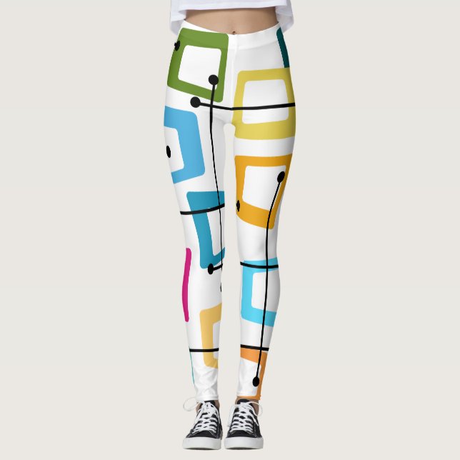 Leggings Moderne du milieu du siècle atomique (Devant)