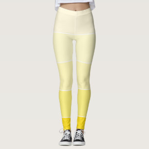 Leggings Moderne élégant de modèle blanc jaune de vanill
