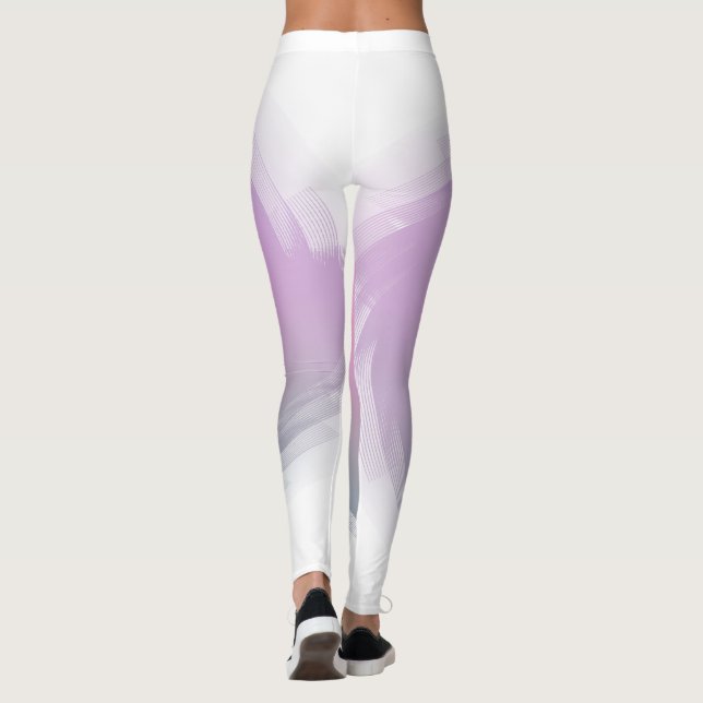 Leggings Moderne Elégant rose violet blanc Modèle tendance (Dos)