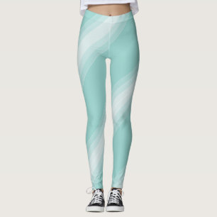 Leggings Moderne Elegant Vert Blanc Modèle élégant
