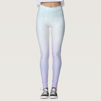 Leggings Moderne Pastel Periwinkle Lumière Turquoise Ombre