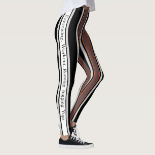 Leggings Moderne rétro l Texte personnalisé l Grilles l Noi