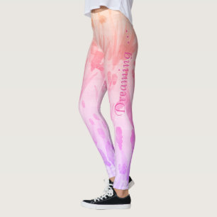 Leggings Moderne rose et mauve