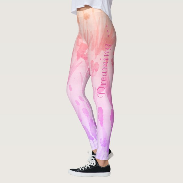 Leggings Moderne rose et mauve (Gauche)