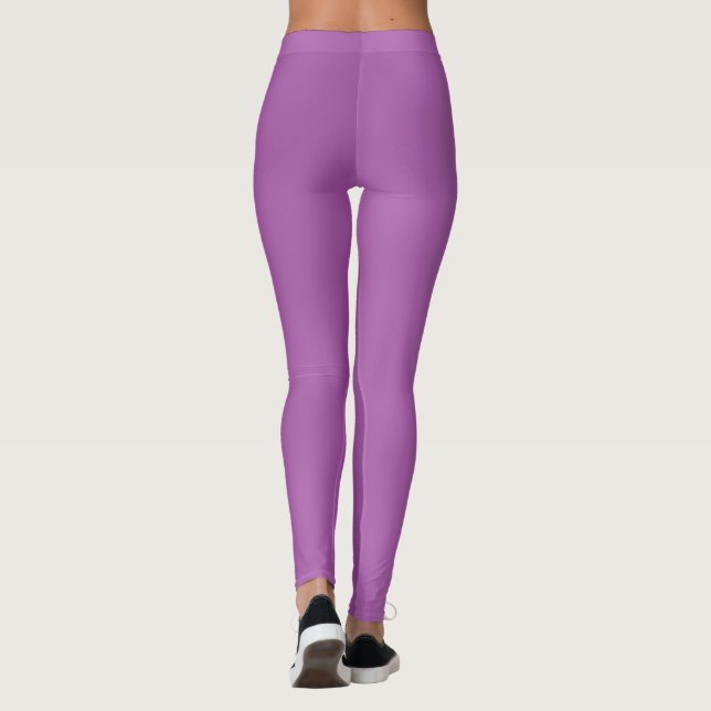 Leggings Moderne Simple Solide dégradé violet motif vague (Dos)