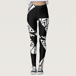 Leggings modernes noirs et blancs Leggings motifs