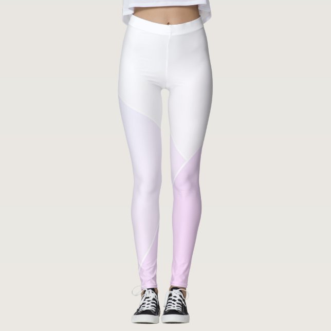 Leggings modernes tendance rose bleu violet blanc (Devant)