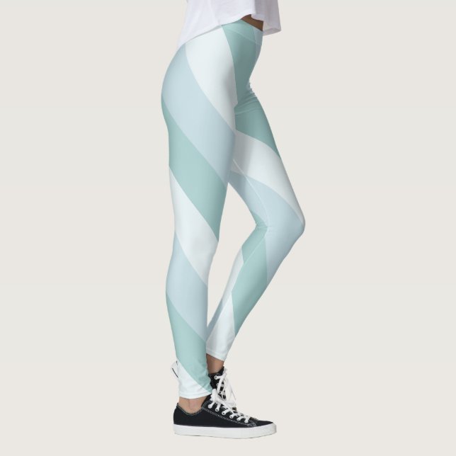 Leggings Modish Elegant Bleu Vert Moderne Design Modèle (Droite)