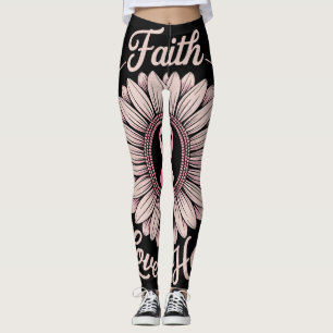 Leggings mois de la sensibilisation au cancer du sein foi e