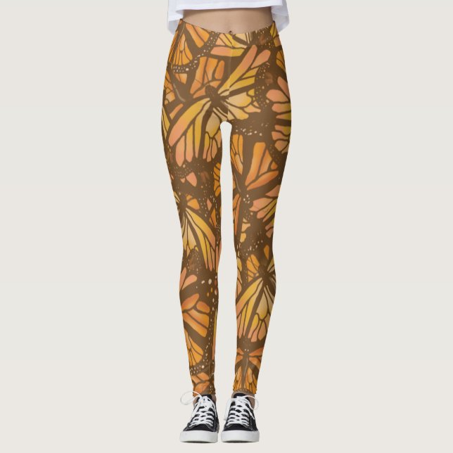 Leggings MONARCH BUTTERFLY or motif passé (Devant)