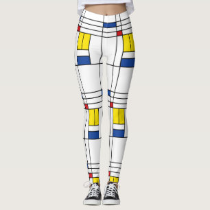 Leggings Mondrial Minimaliste Géométrique De Stijl Art Mode