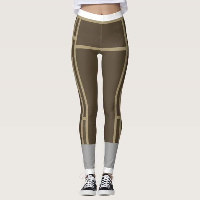 Leggings Mondrian Brown Beige 2 (Devant)