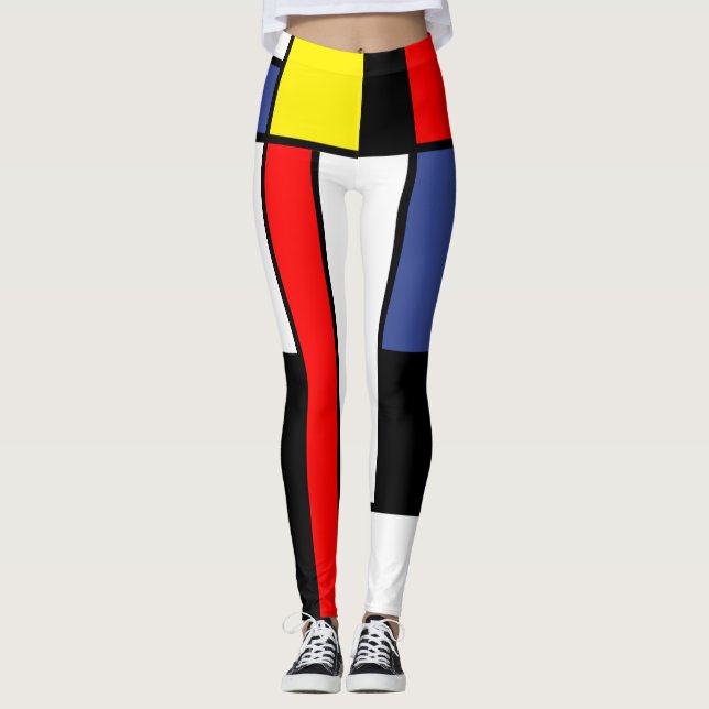 Leggings Mondrian, minimaliste (Devant)