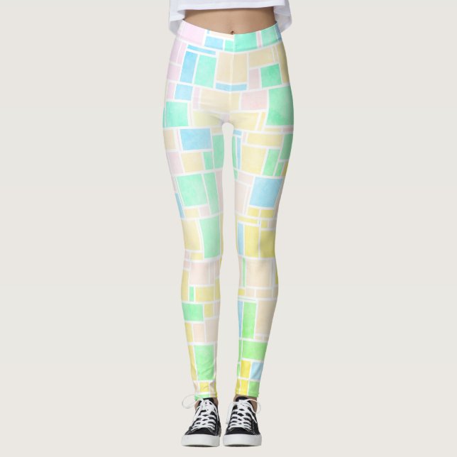 Leggings Mondrian Pastel 3 (Devant)