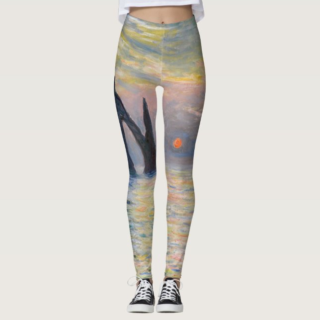 Leggings Monet - Le Manneport, Falaise à Etretat, coucher d (Devant)