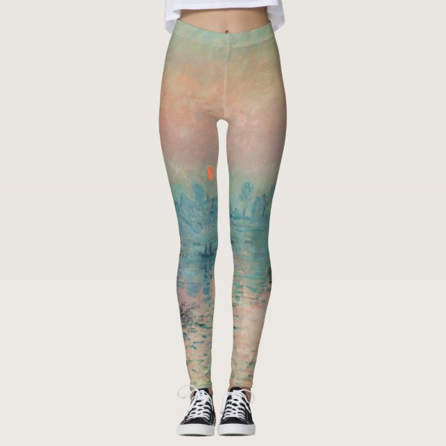 Leggings Monet Sunset Seine Beaux-Art Impressionnisme (Devant)