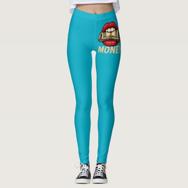 Leggings Money Lips - Bold Pop Art Statement (Devant)