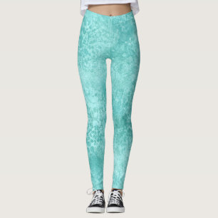 Leggings Monnaie Bleue Vert Corail Texture