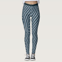 Monochrome bleu foncé étoile Motif en bande Fitnes