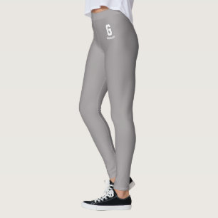 Leggings Monogramme blanc mignon gris heather classique per
