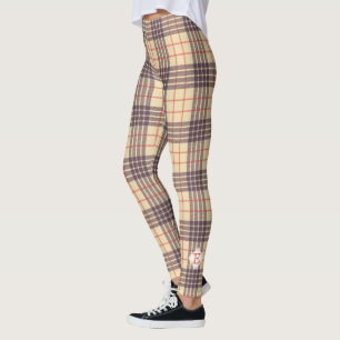 Leggings Monogramme, élégant tartan écossais en plaid be