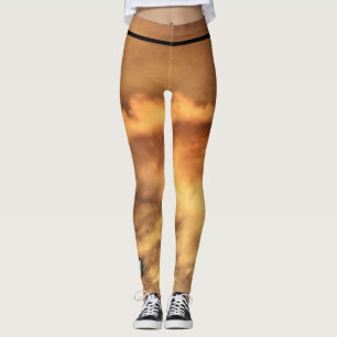 LEGGINGS MONOGRAMME ET NUAGES D'OR