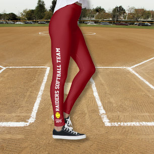 Leggings Monogramme fait sur commande de nom de joueur