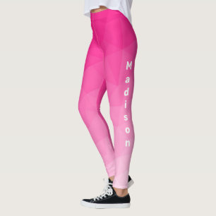 Leggings Monogramme Motif à maillage géométrique rose chaud