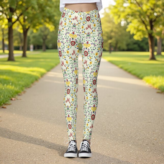 Leggings Monogramme scandinave Motif scandinave de roupie n (Créateur téléchargé)