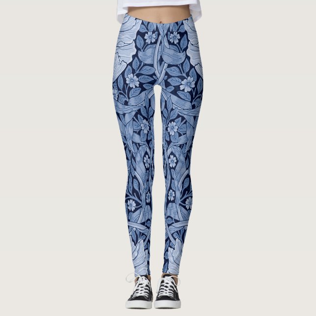 Leggings Monotone bleu Pimpernel, William Morris (Devant)
