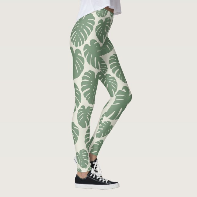Leggings Monstera - Vert (Droite)