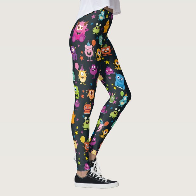 Leggings Monstre costume mignon Motif de la fête d'Hallowee (Droite)