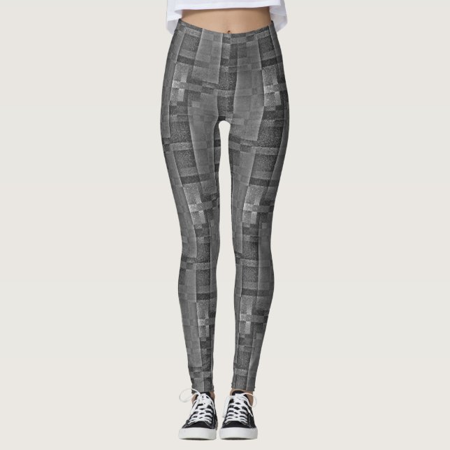 Leggings Montage numérique de marbre de granit mat (Devant)