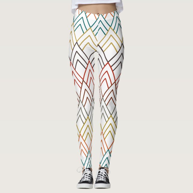 Leggings Montagnes Art Déco (Devant)