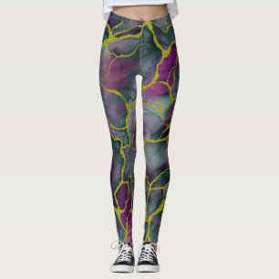 Leggings Moody Blues Marbre et Veines Or
